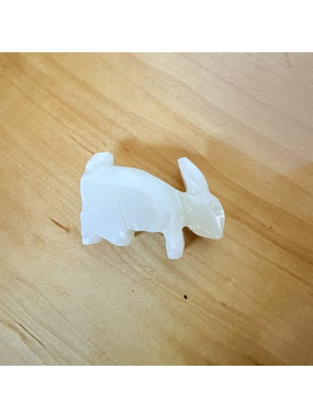 Hand‎ Carved Marble Quartz Stone Bunny Rabbit Gift Miniature Figurine Mini Decor